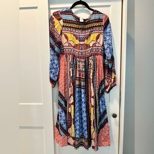 Stunning Anthropologie dress. Bright colors and sequin detail
